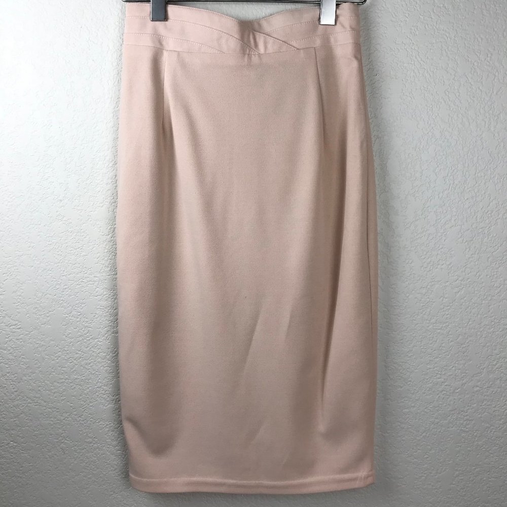 Missguided Cream Pencil Skirt Size 4